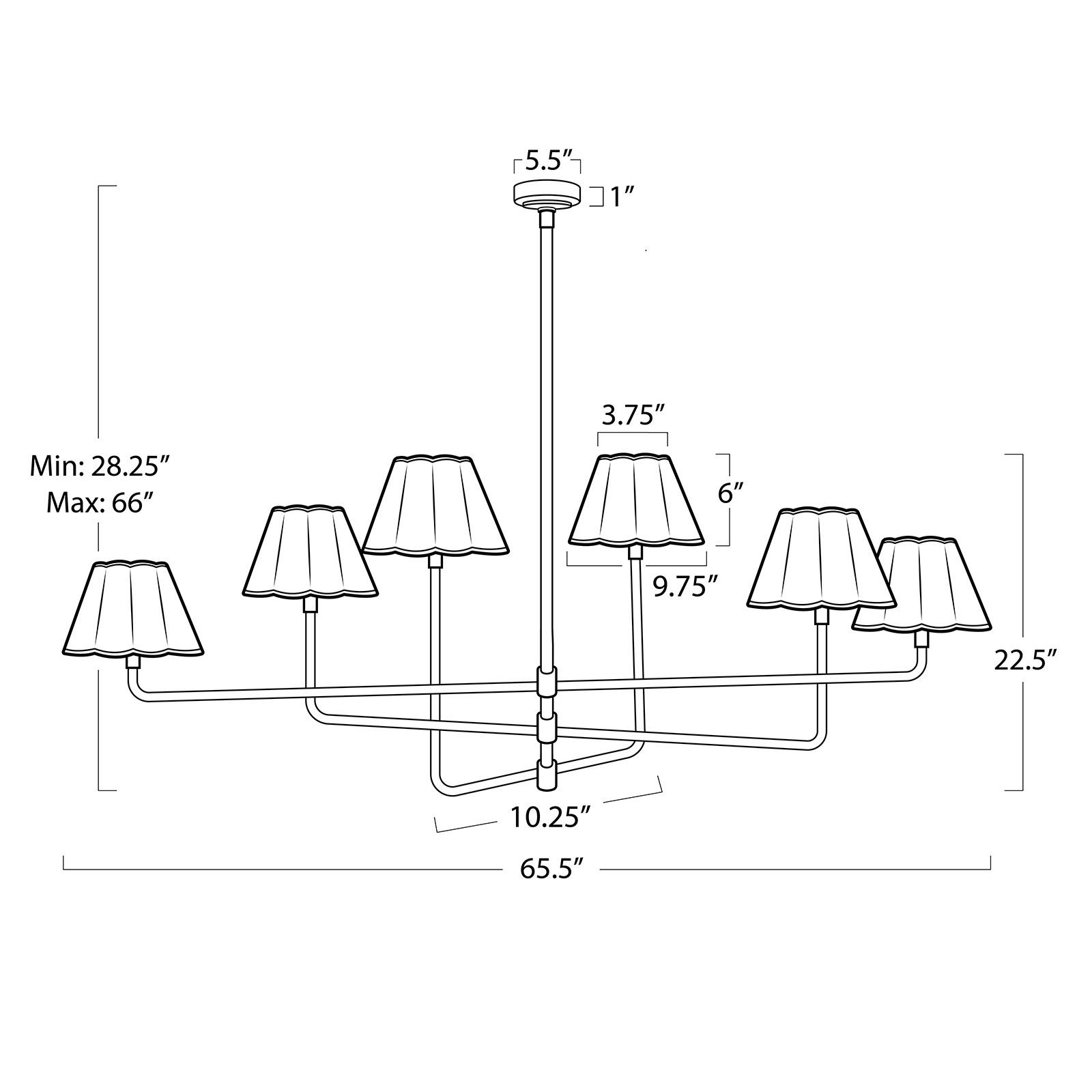 Polly Black Metal Chandelier with Green Shade | Regina Andrew Detroit